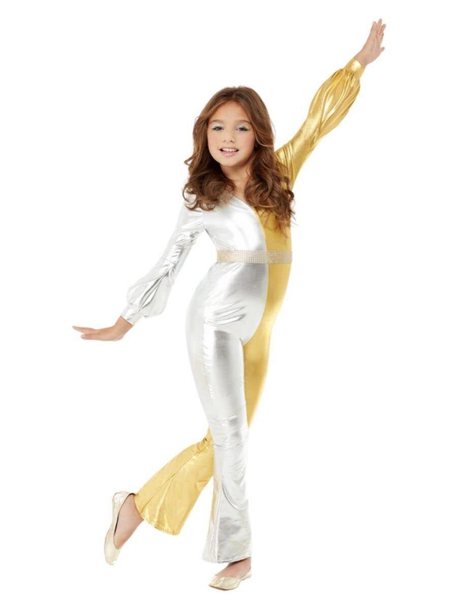 Smiffys 70s Super Chic Costume, Gold (Size L)