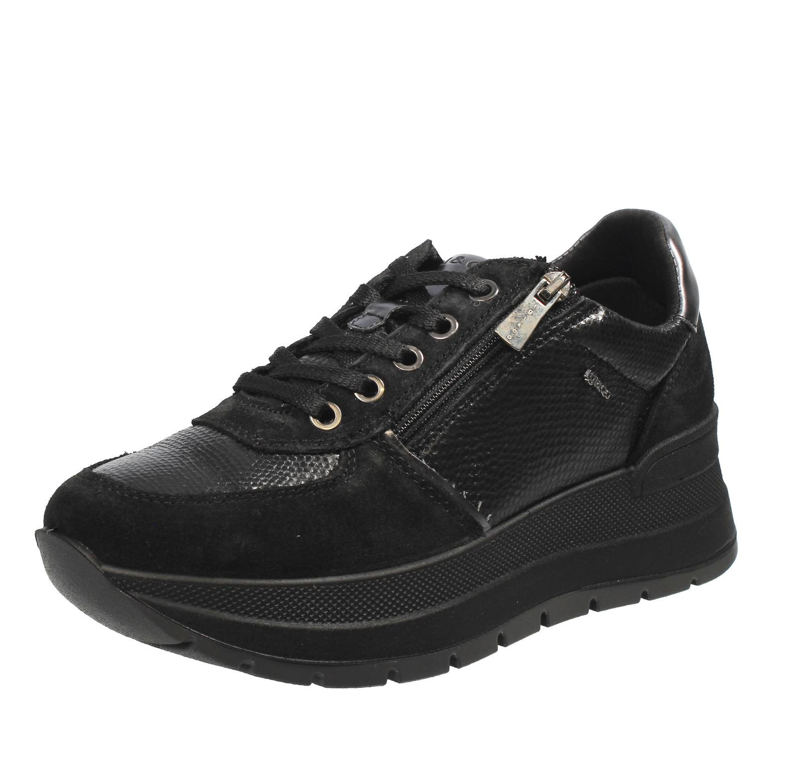 Igi & Co Kola - Sneakers In Pelle E Suede Nero - Taglia 39 [24.5cm] Scarpe