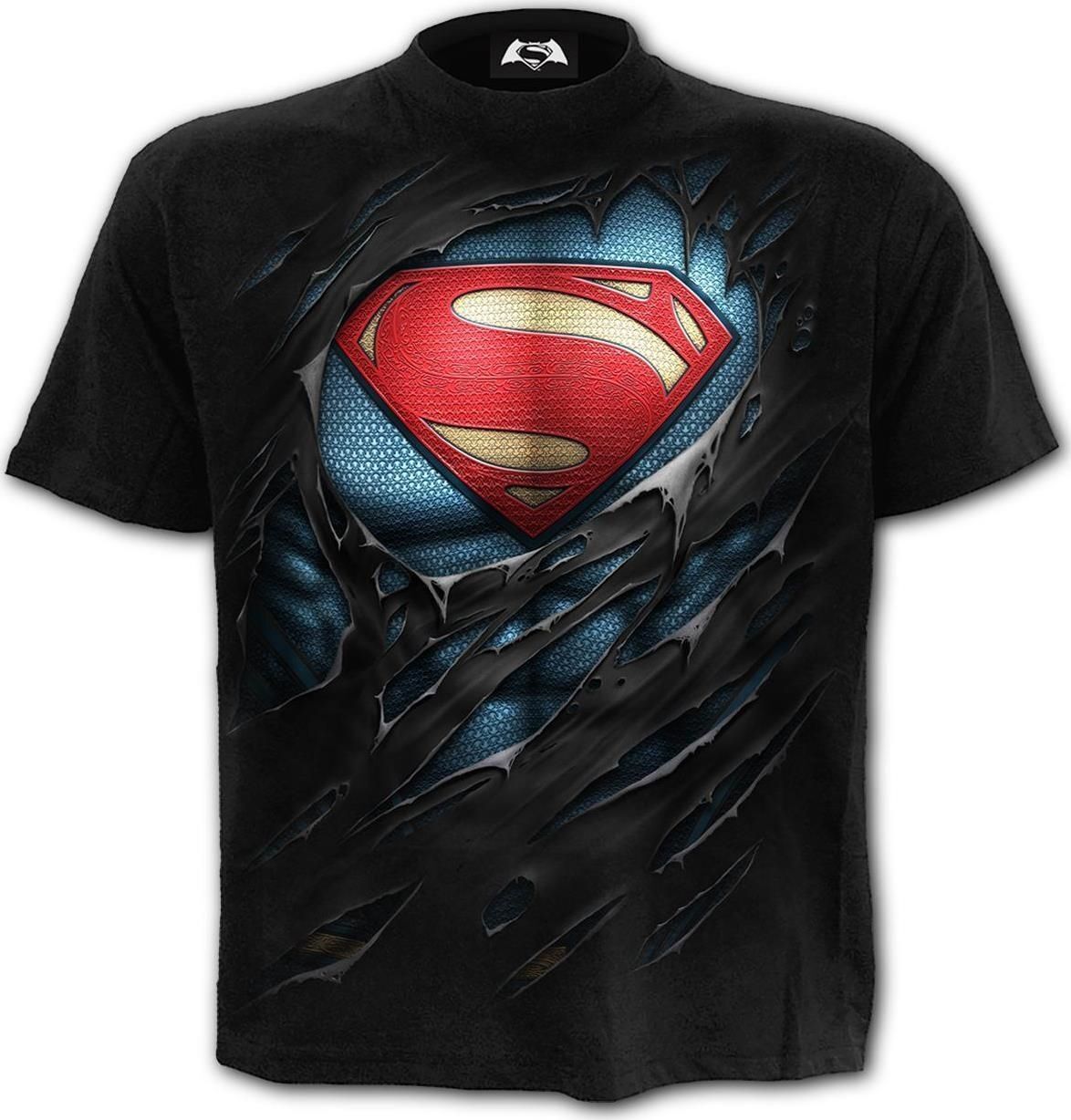 Abbigliamento Spiral: Superman - Ripped - T-Shirt Black Uomo S