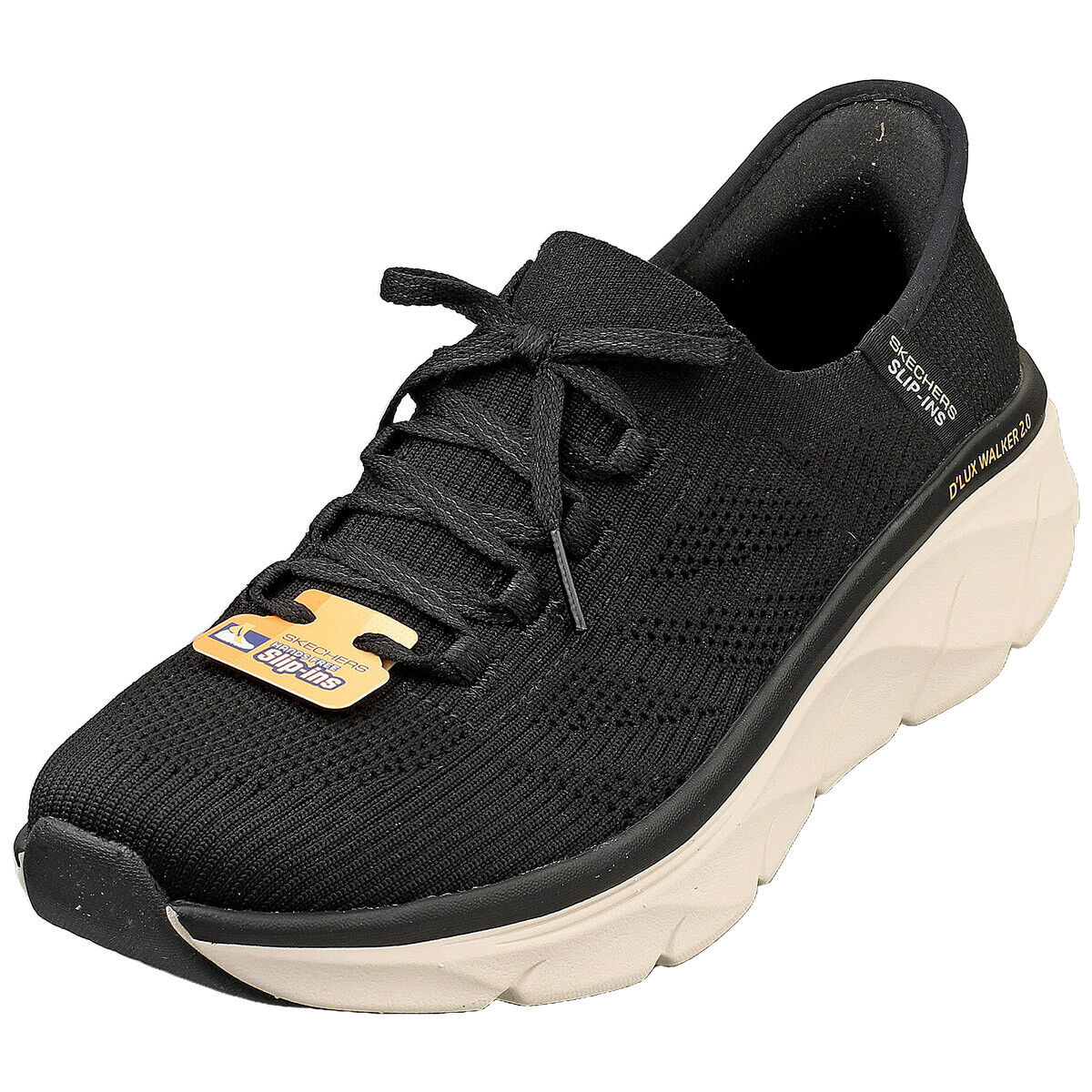 Skechers Slip-Ins Dlux Walker 2.0 Vegan Nero Tan Donna - 38 EU