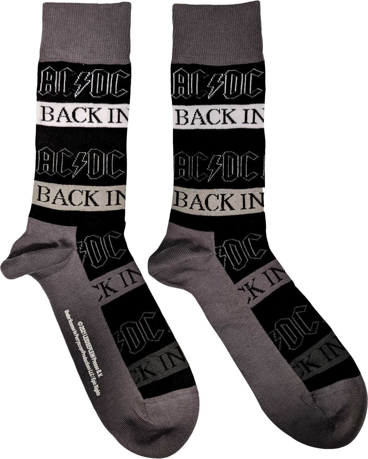 Abbigliamento Ac/Dc: Rock Off - Back In Black (Calzini Unisex Uk Size 7 - 11)