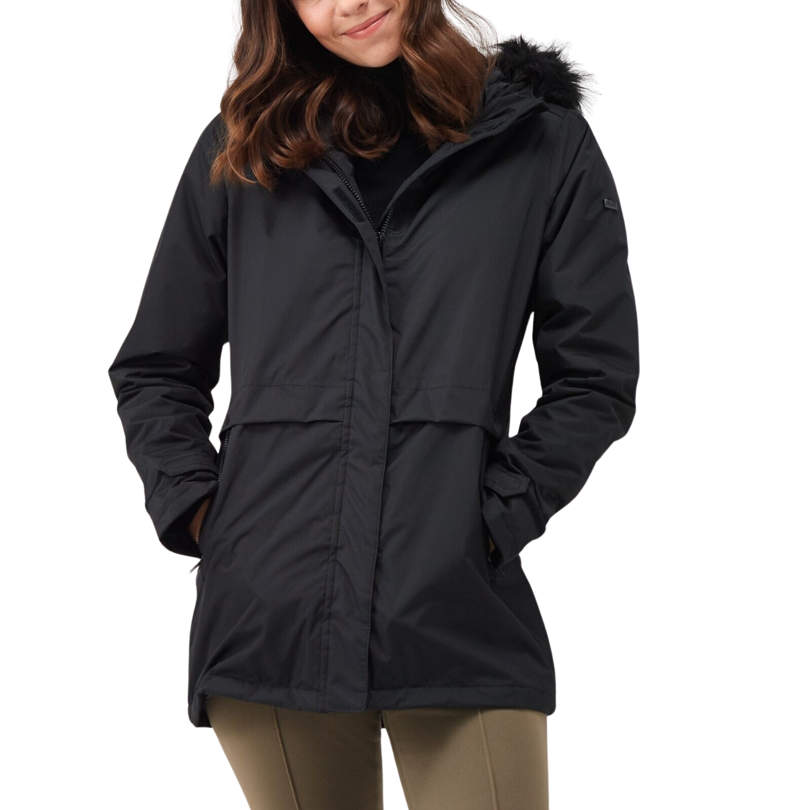 Regatta Parka da Donna Impermeabile Myla II Fur Trim Nera Taglia 42 Codice RW...