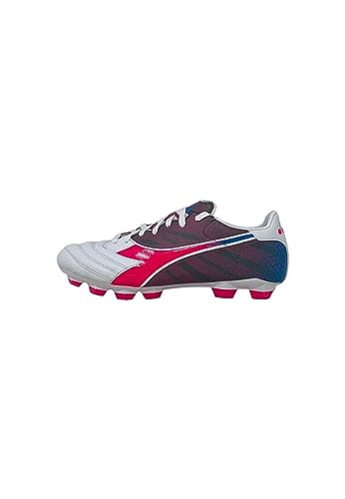 (TG. 42 EU) Diadora Brasil Elite Veloce GR LPU, Scarpe da Calcio Uomo, Wht/Pink