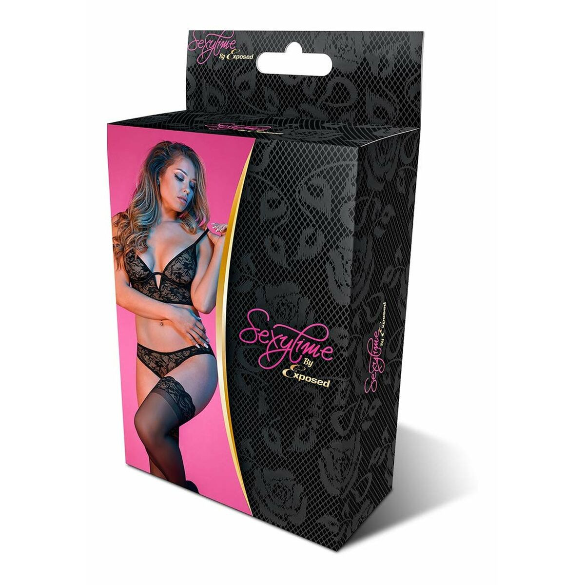 Set di Lingerie Exposed Nero [S/M]