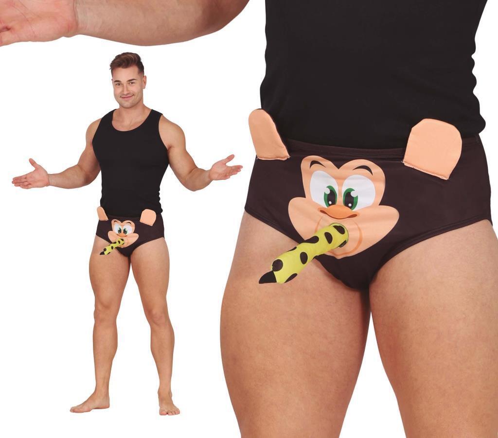 Slip Gorilla uomo scimpanze costume carnevale festa a tema addio celibato