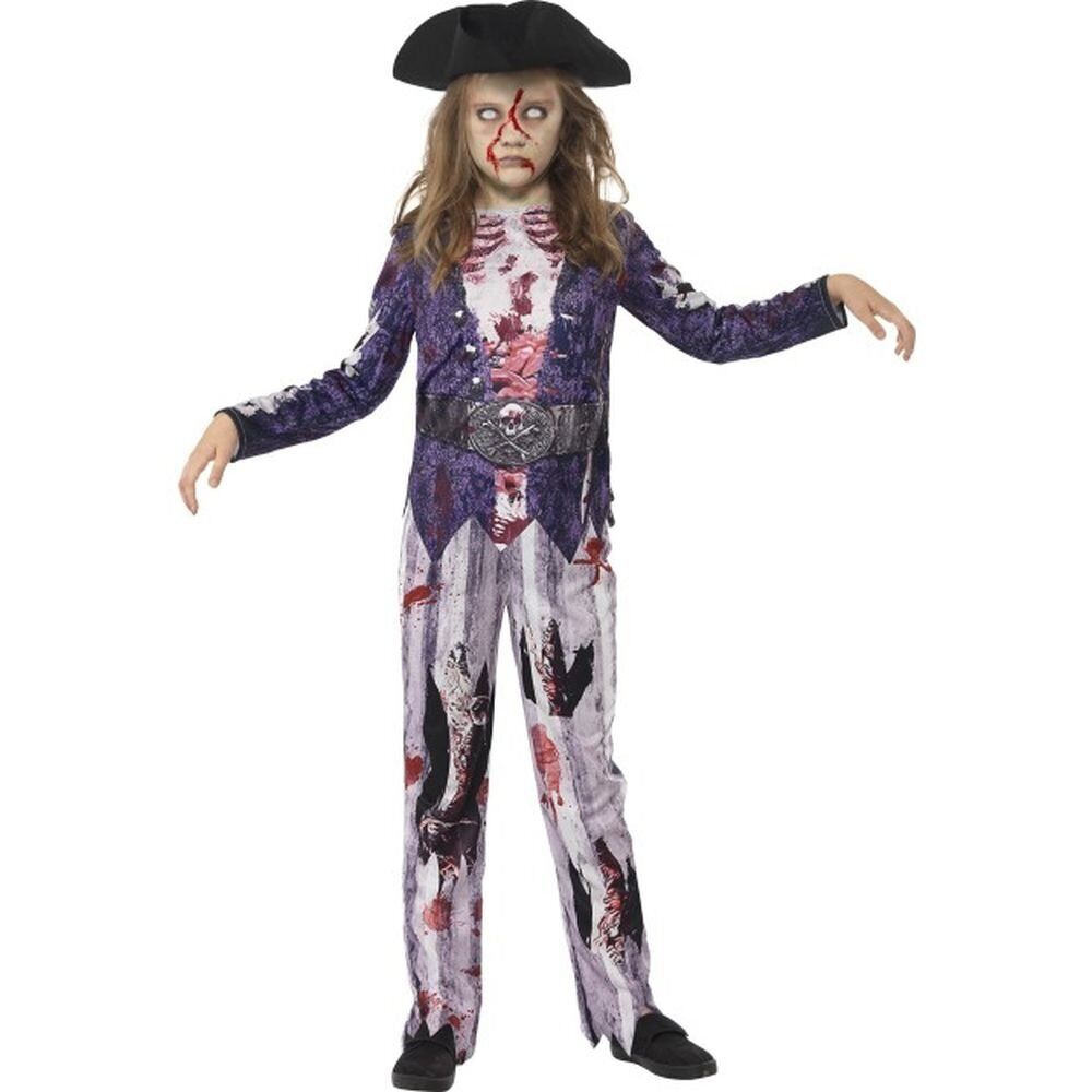 Smiffys Deluxe Jolly Rotten Pirate Girl Costume, Blue (Size L)
