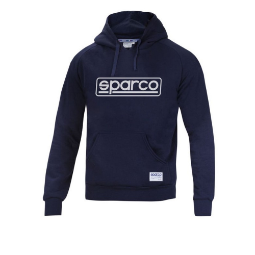 Sparco Hoodie Frame felpa da uomo blu marine con cappuccio Tg L in cotone