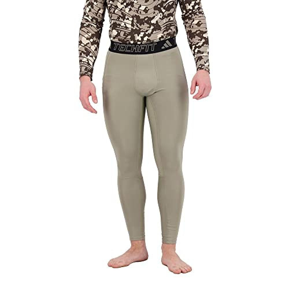(TG. M) adidas Techfit Leggings, Silver Pebble, M - NUOVO