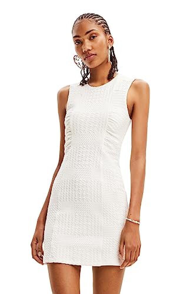 (TG. XXL) Desigual Vest_Denver NAN, Bianco, XXL Donna - NUOVO