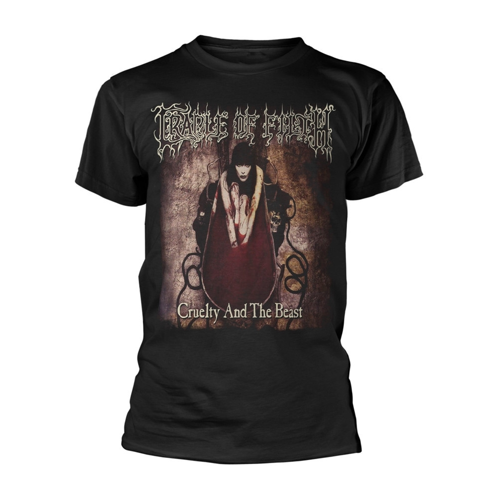 CRADLE OF FILTH - CRUELTY AND THE BEAST (2021) BLACK T-Shirt, Front & Back Print