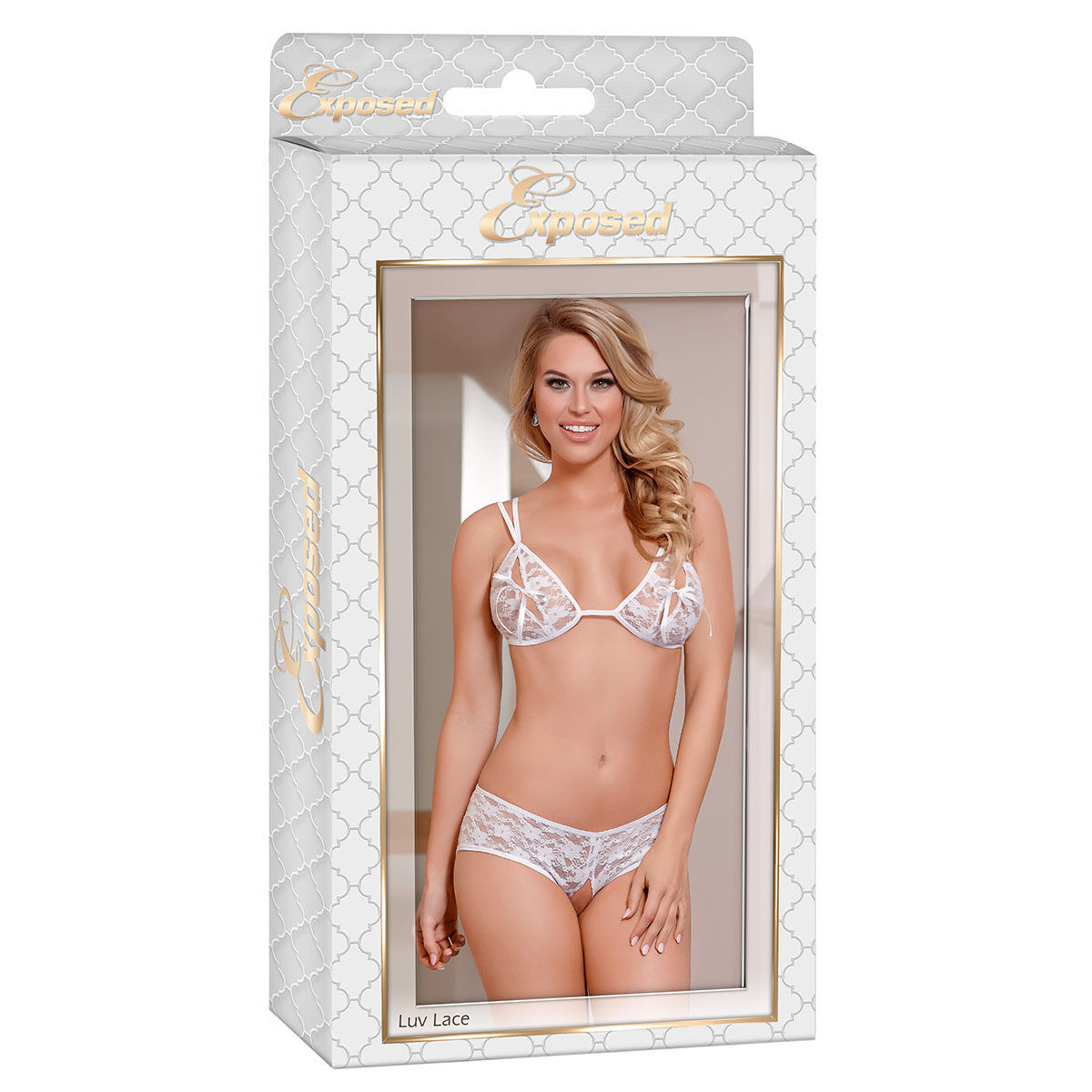 Set di Lingerie Exposed Bianco [S/M]