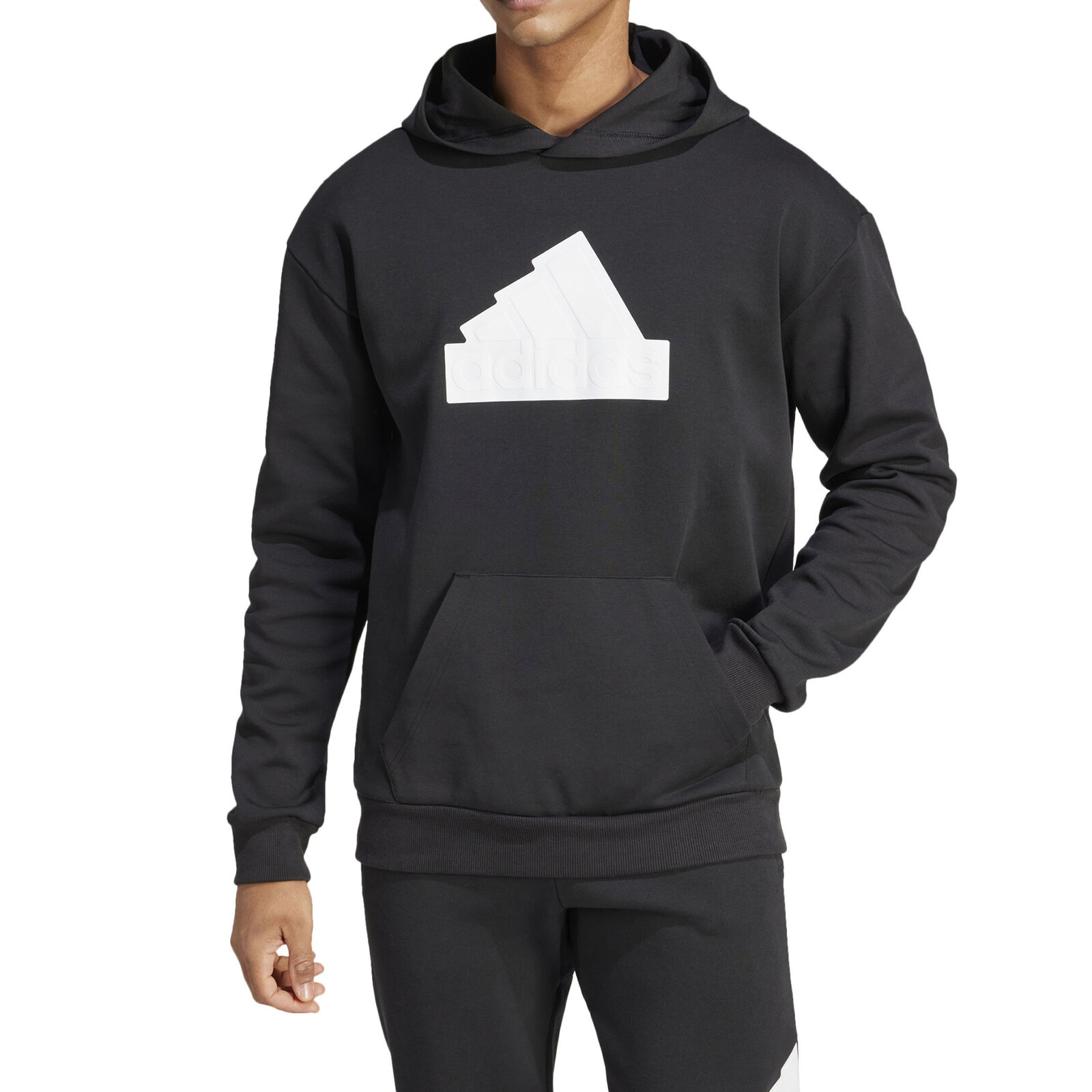 Adidas Felpa da Uomo con Cappuccio Future Icons Badge Of Sport Nera Taglia M ...