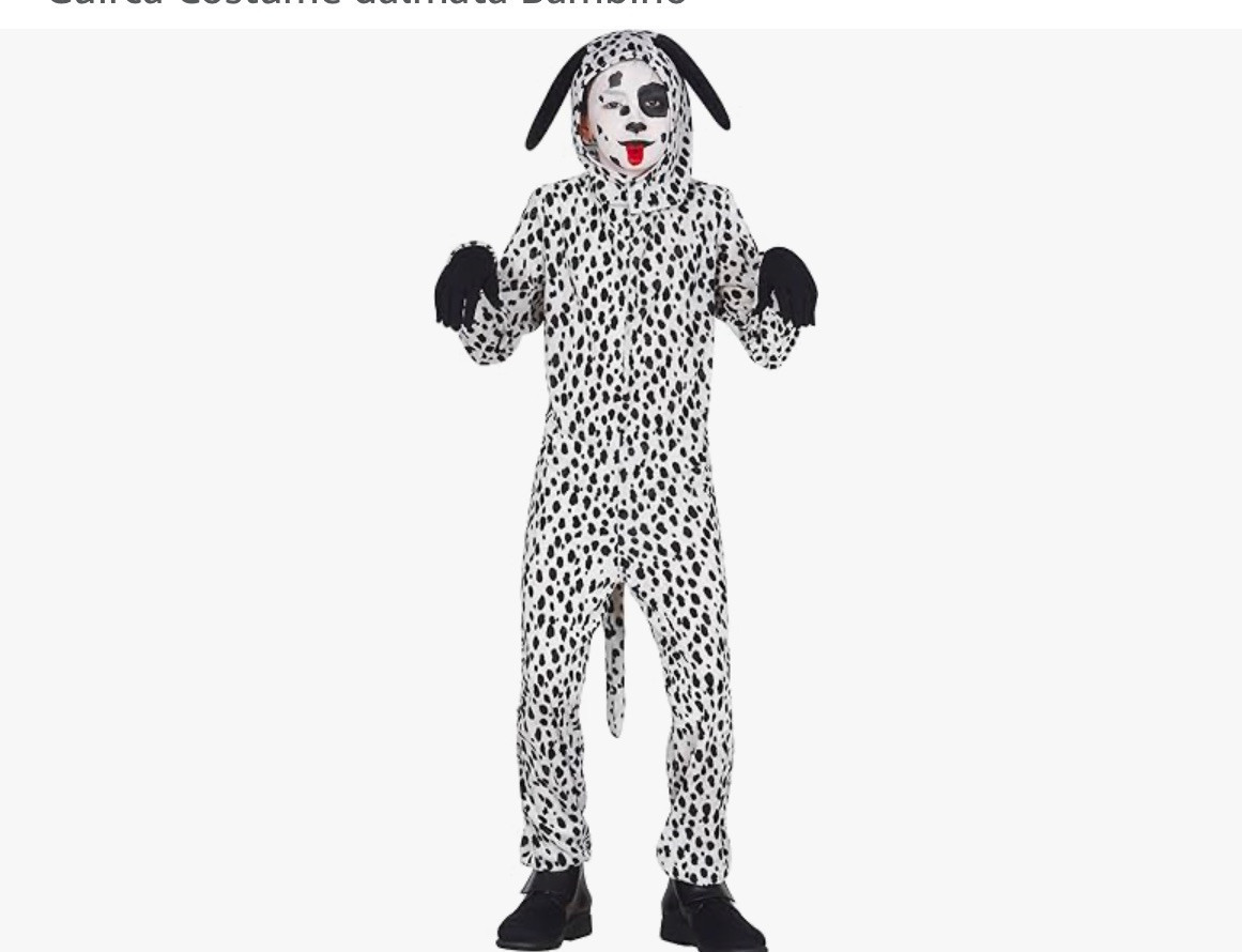 Costume Dalmata 7/9 anni Guirca