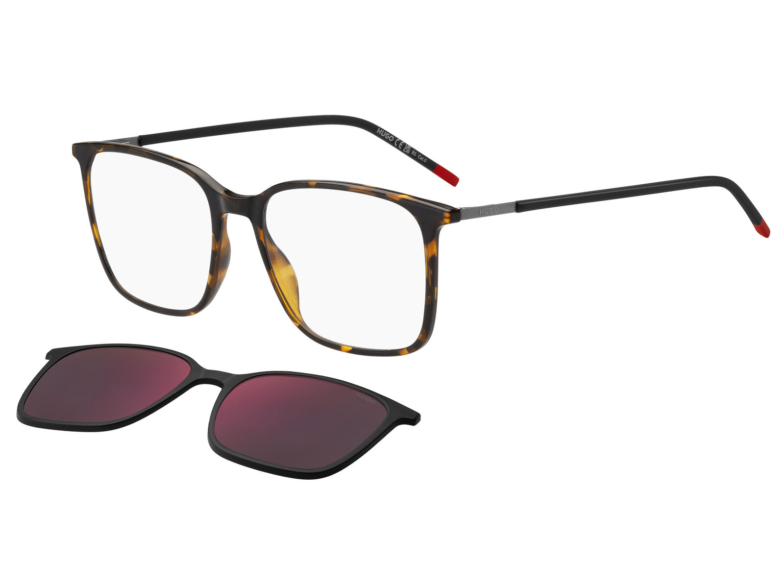 Occhiali da Sole Hugo HG 1270/CS HAVANA/RED CLIP ON 53/17/145 uomo
