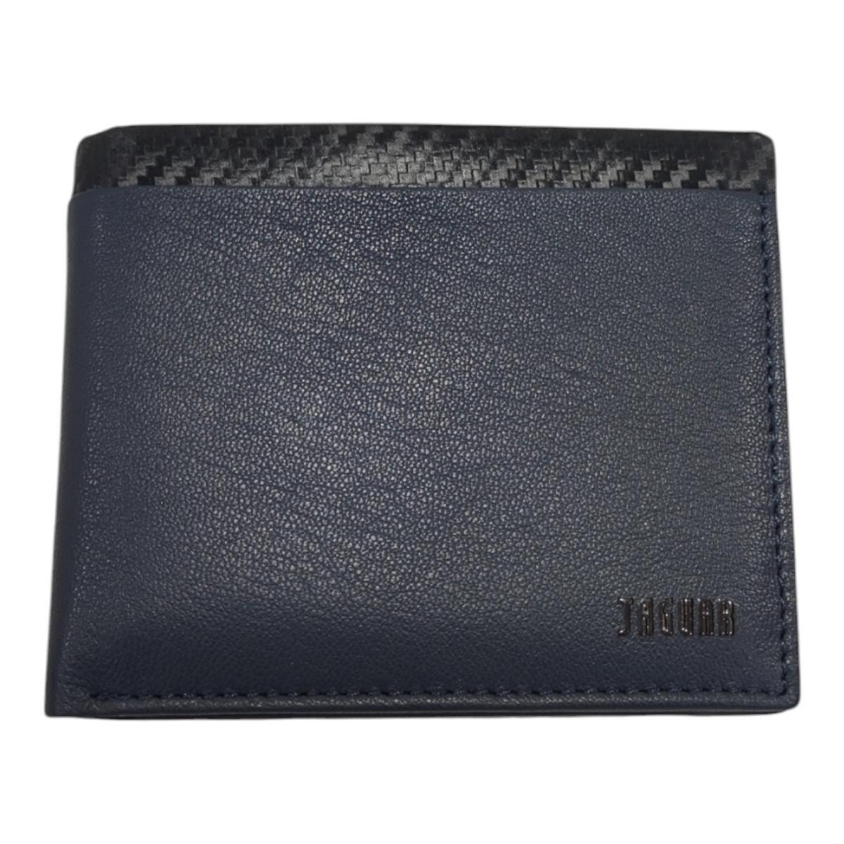 Portafoglio Slim Uomo Ragazzo Jaguar Pelle Portamonete Carte Credito Banconote