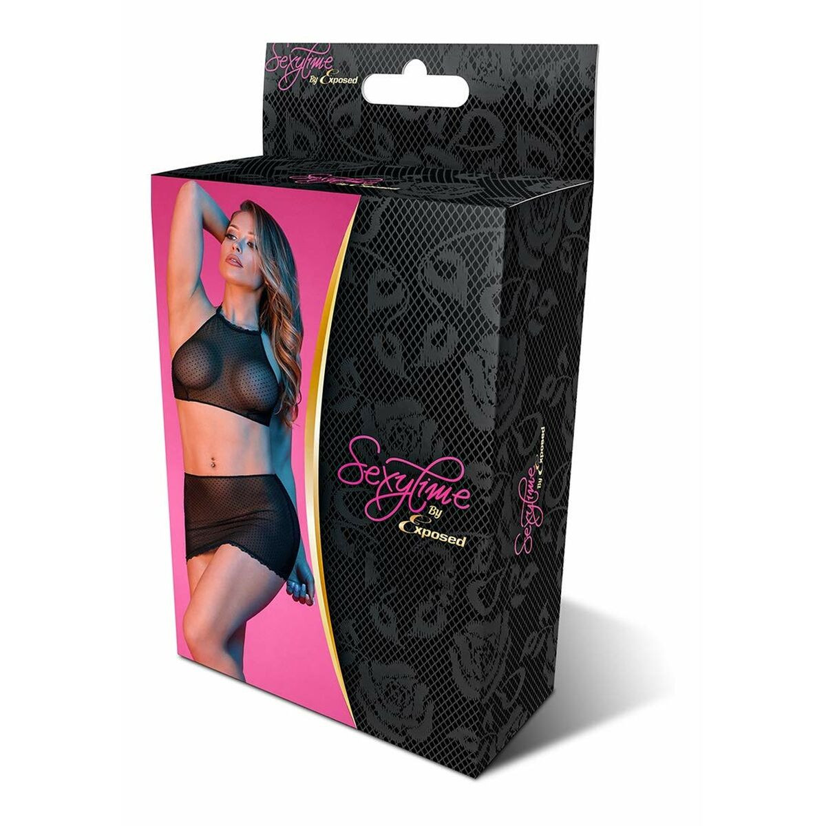 Set di Lingerie Exposed Nero [S/M]