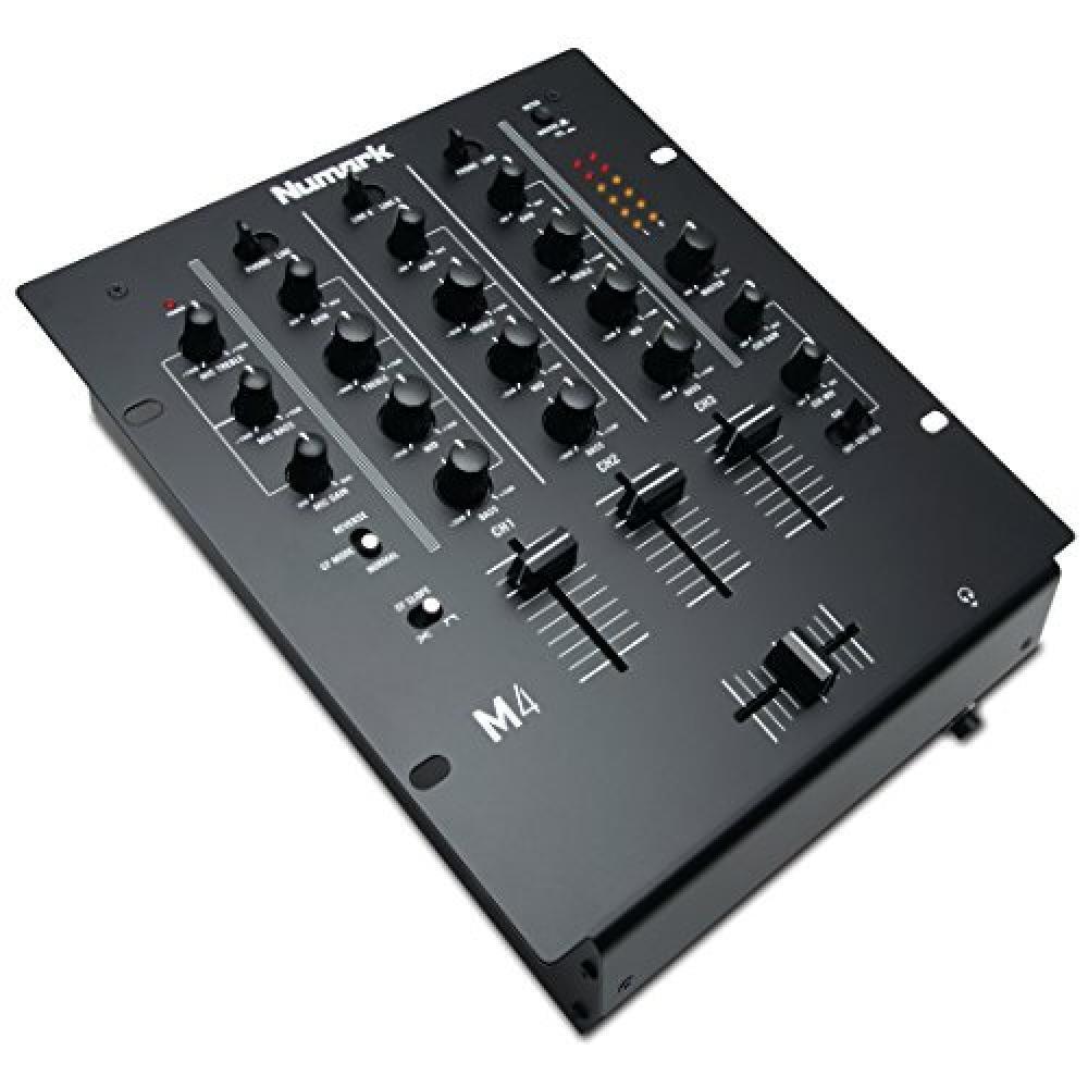 Numark M4 - Mixer Scratch 3 Canali a Rack Per DJ con EQ a 3 Bande, Ingressi Audi