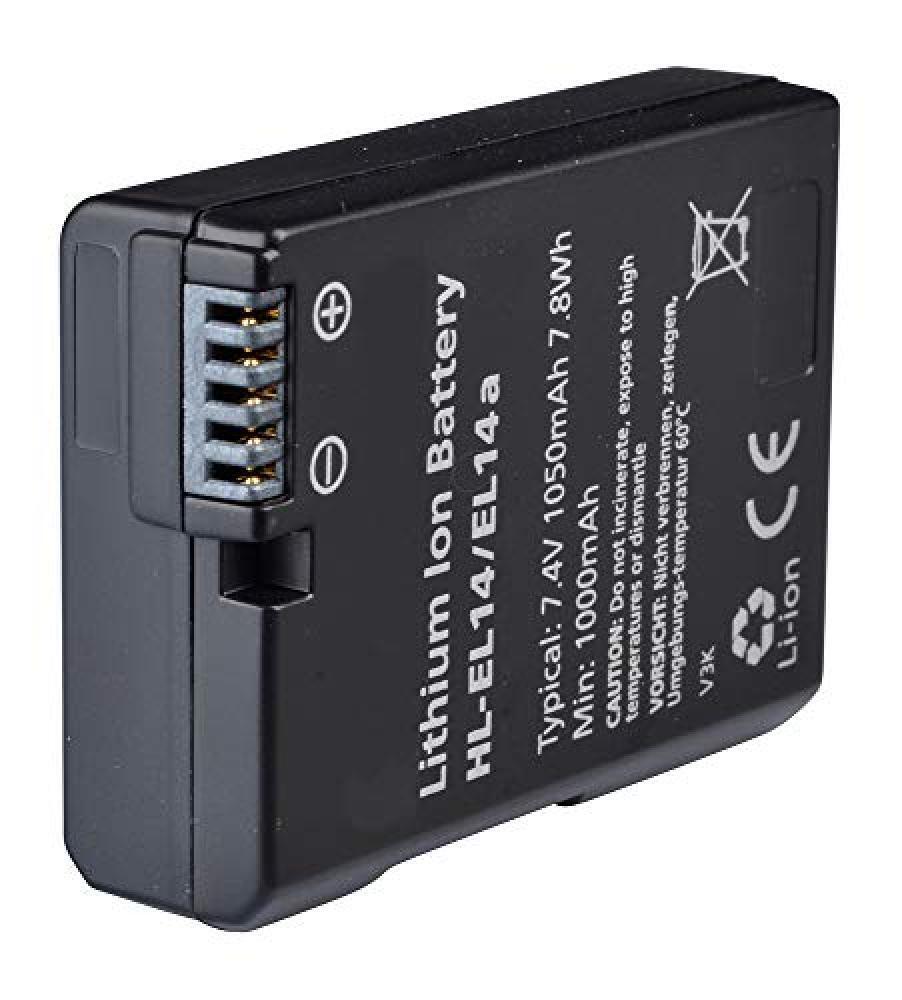 amsahr Grade A Celle della batteria (1200 mAh, 3.7 V) per Nikon Grigio - NUOVO