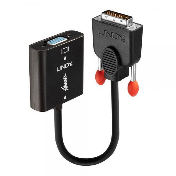 LINDY38189 Lindy 38189 cavo e adattatore video 0,1 m DVI-D VGA (D-Sub) Nero