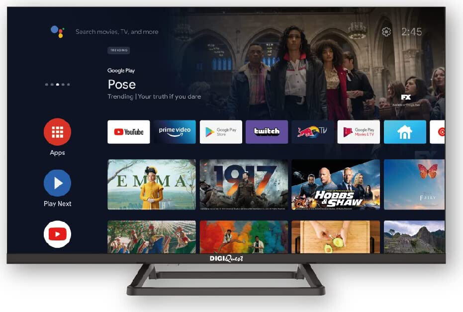 Digiquest Smart TV 32 " HD Ready Display LED con Android TV Nero TV00069