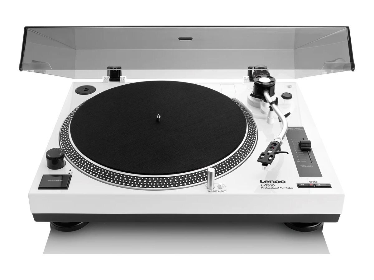 Lenco L-3810 Turntable white MP3 Record Player L-3810W