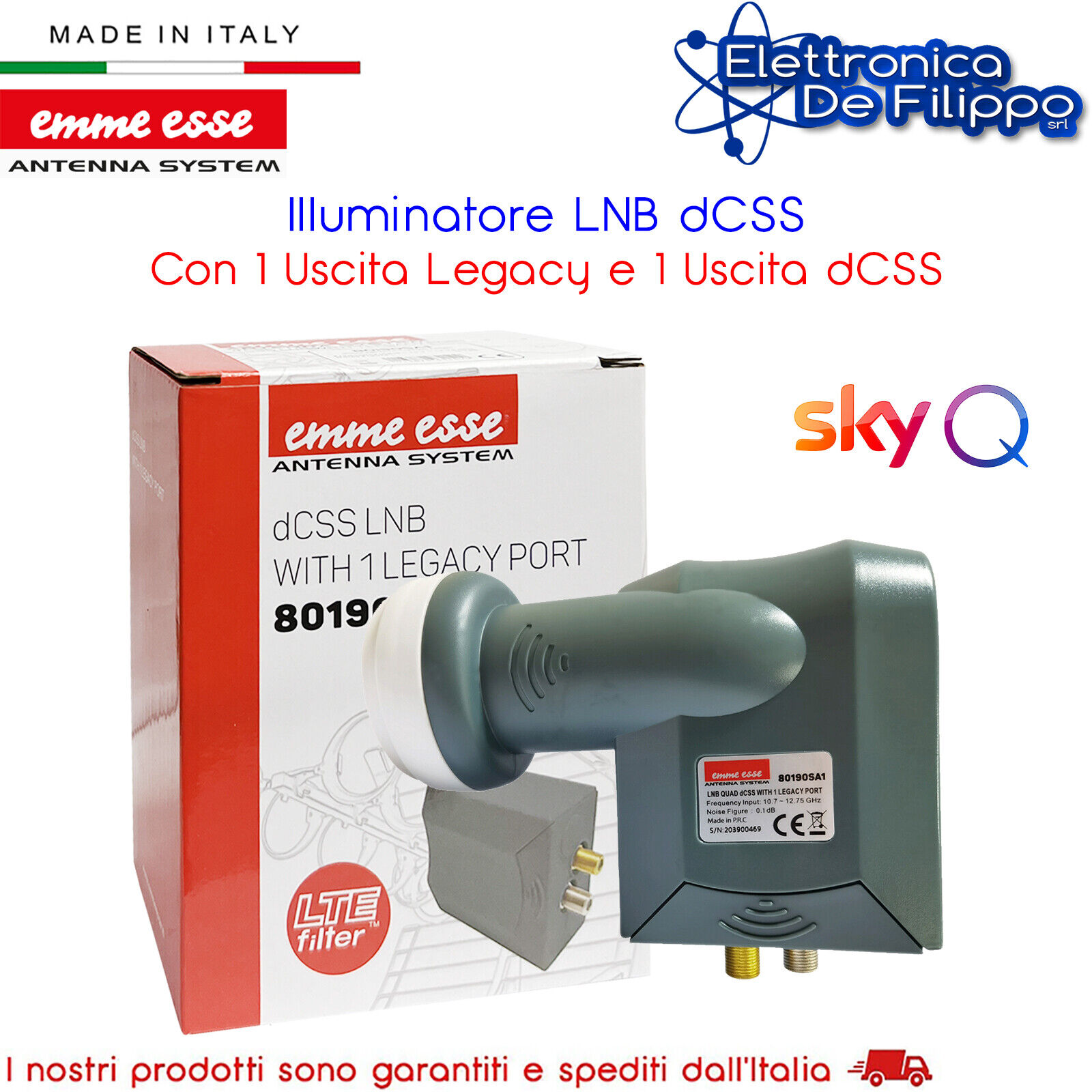 Illuminatore / LNB / Occhio Per Parabola dCSS Universale Legacy TV