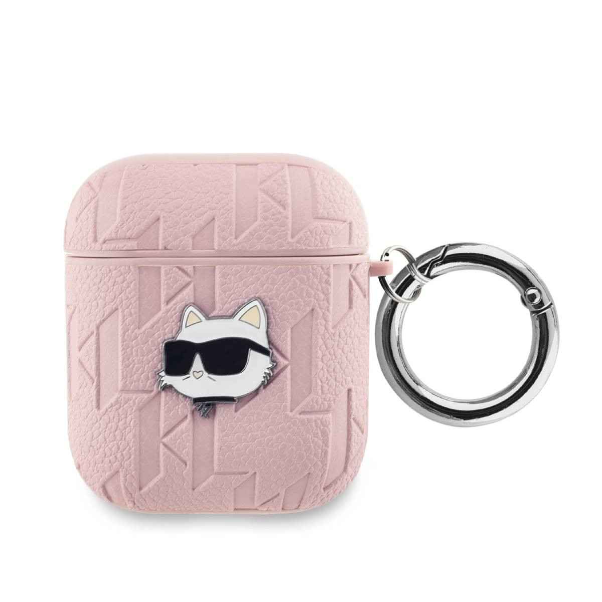Karl Lagerfeld, Custodia per Apple Pods 1/2 Choupette in rilievo, Rosa