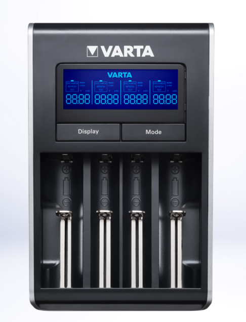 CARICABATTERIE LCD PER BATTERIE LITIO E NIMH CONTEMPORANEAMENTE 4 POSIZIONI