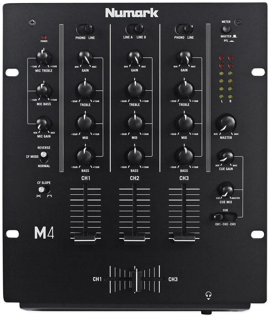 NUMARK M4 BLACK MIXER 3 CANALI PER DJ NUOVO