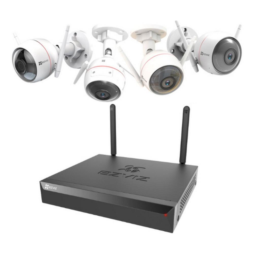 EZVIZ X5S-8W-KIT + H3c 4Mp (KIT NVR 8CH WiFi + 4 TELECAMERE H3c) Supporta 8 cam