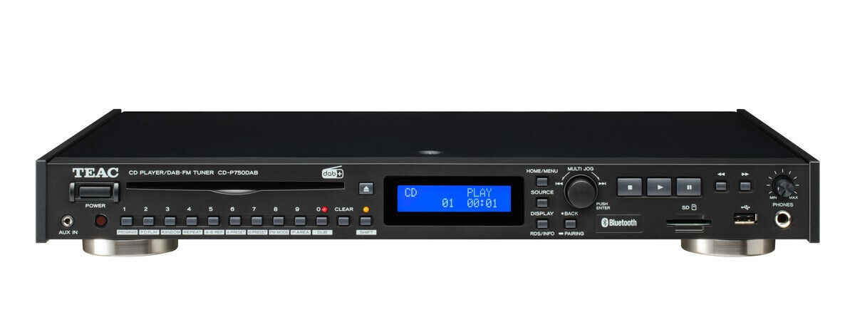 Teac Lettore CD Registratore DAB+, FM, MP3 Nero CD-P750DAB-B
