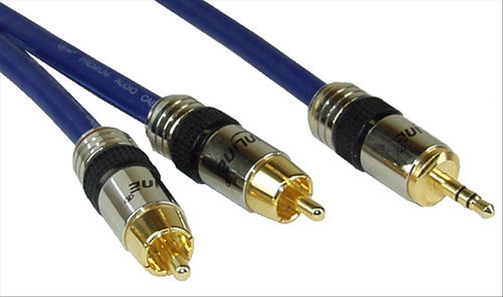 Cavo Audio stereo di Segnale Premium 2 RCA ---> Jack 3,5 mm - 15 Metri