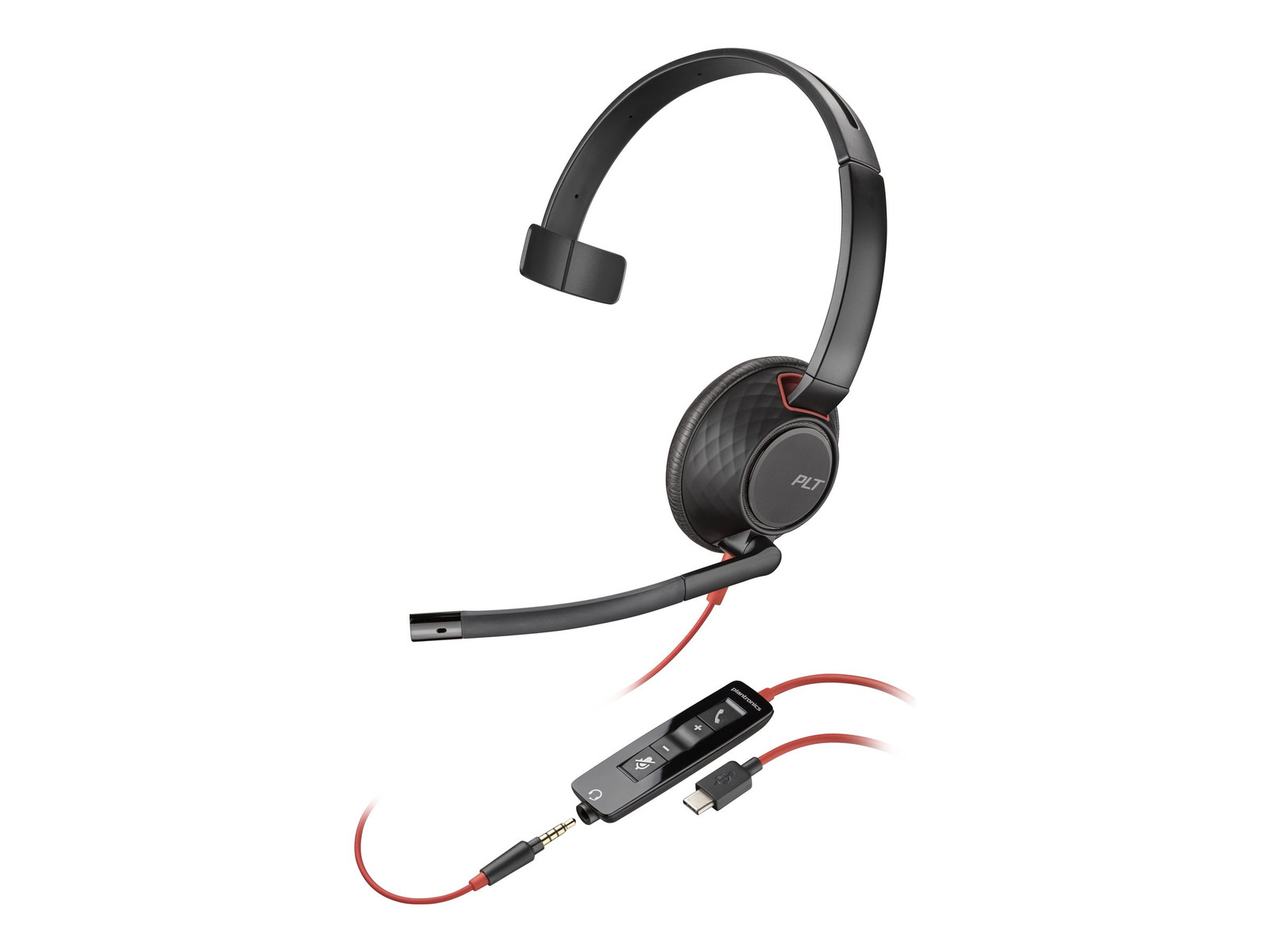 Poly Blackwire 5210 Blackwire 5200 series headset on-ear wired 3.5 mm 8X230A6