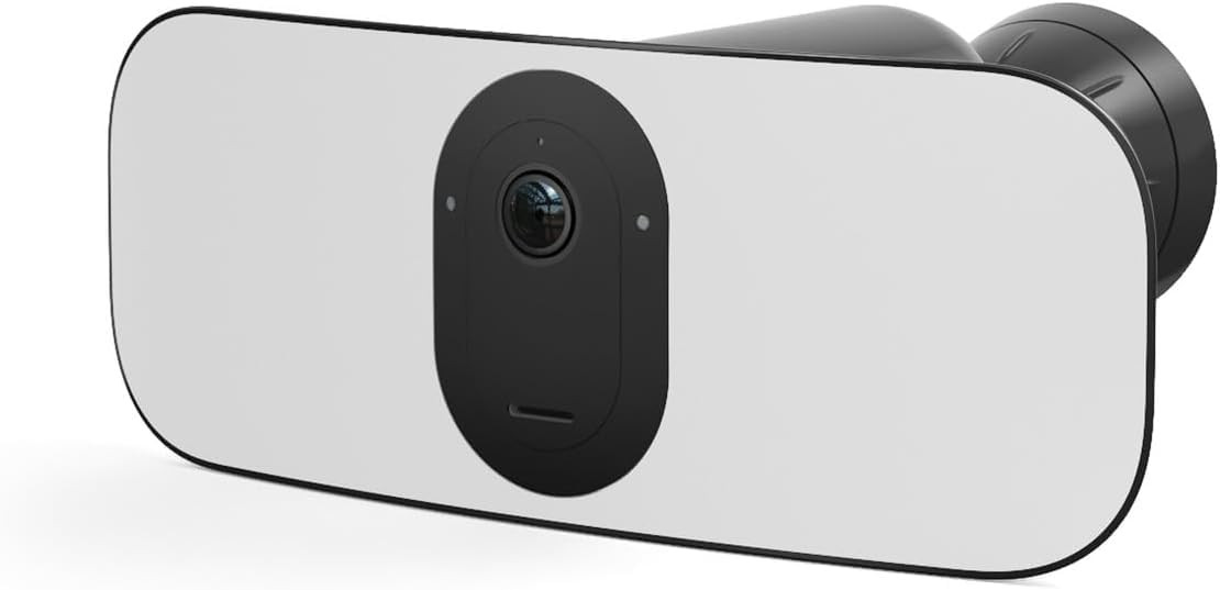 Arlo Floodlight Telecamera WiFi Esterno, Allarme Casa Senza Fili, Faretto (V7O)