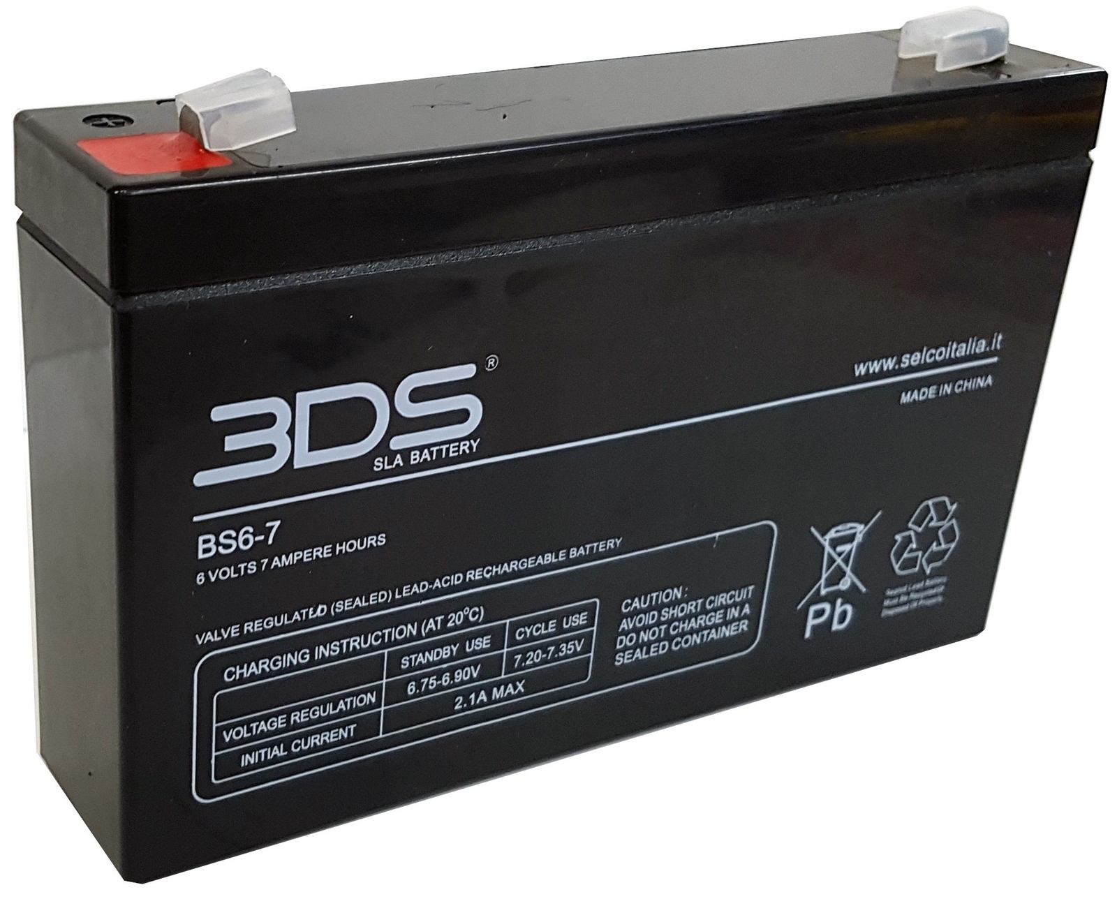 BS6-7 Bds Battery Agm 6v 7ah T1