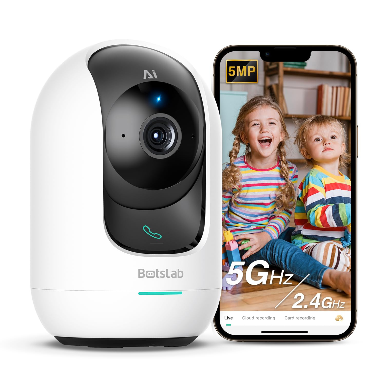 Botslab 360° Indoor WiFi Camera 2 Pro C221 5MP 5G (K0Z)