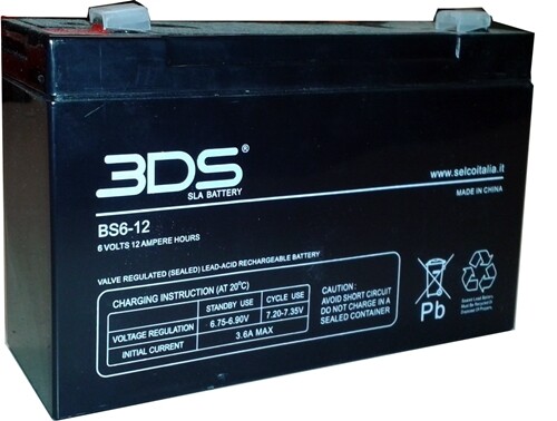 BS6-12 Bds Battery Agm 6v 12ah T2