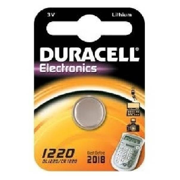 DURACELL ELECTRONICS PILA BOTTONE AL LITIO 3V PER FOTOCAMERE DL1220