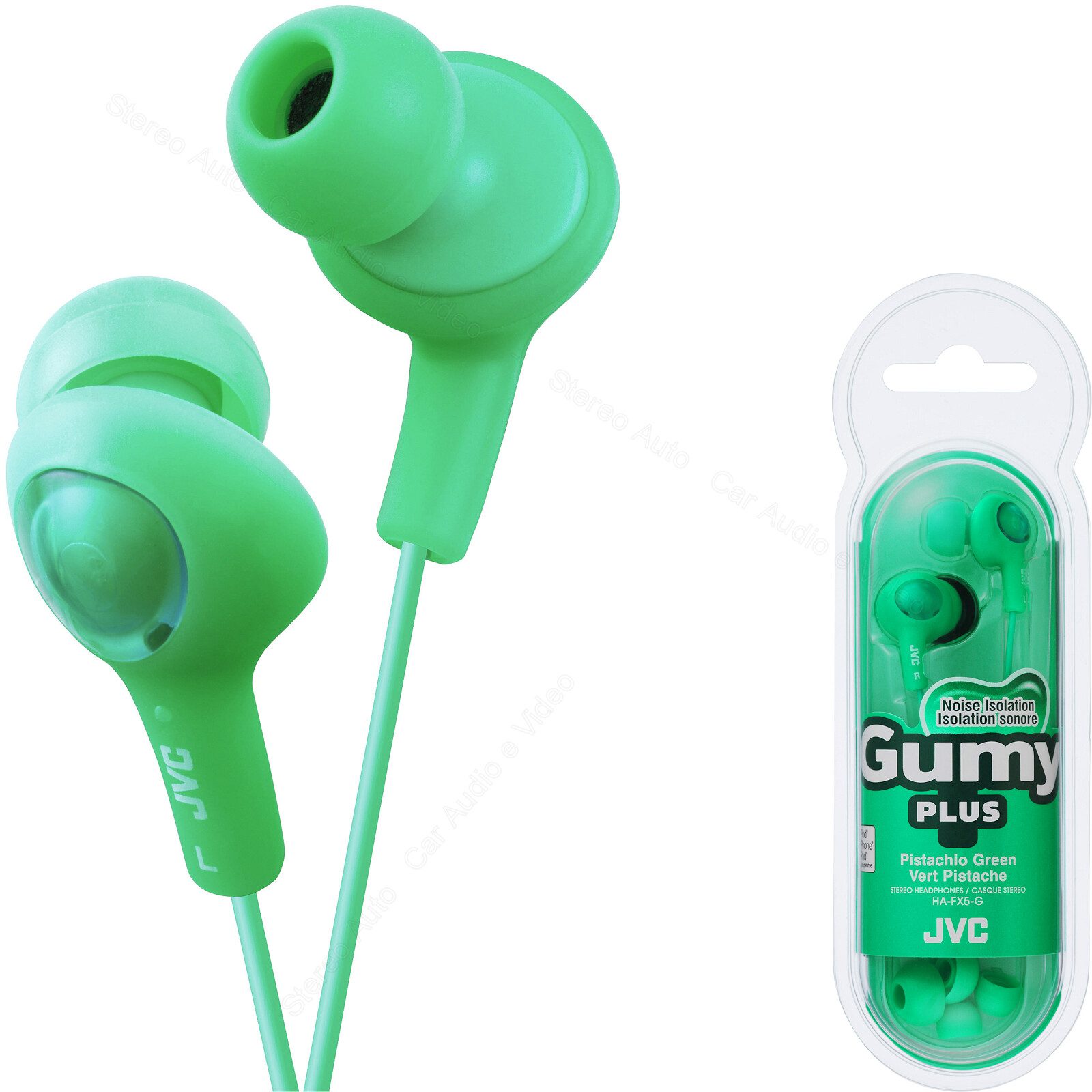 Auricolari Stereo In-Ear a filo leggeri JVC Gumy intrauricolari cuffette Potenti