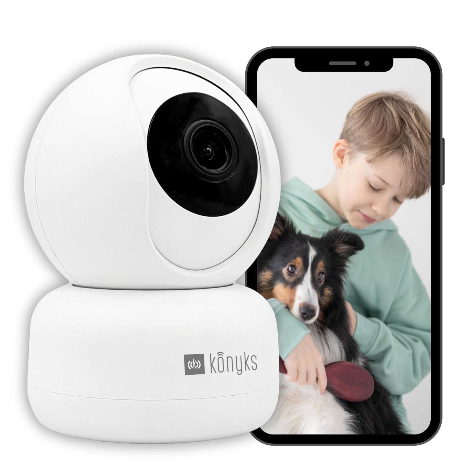 Konyks Camini 2 | Telecamera di sorveglianza interna WiFi | Rilevamento (v6i)