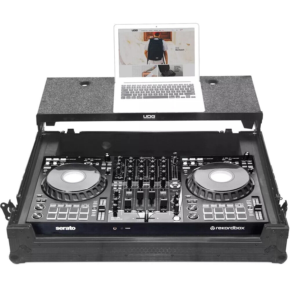 UDG ULTIMATE FLIGHT CASE PIONEER DDJ-FLX10 controller BLACK PLUS L&W U91088BL