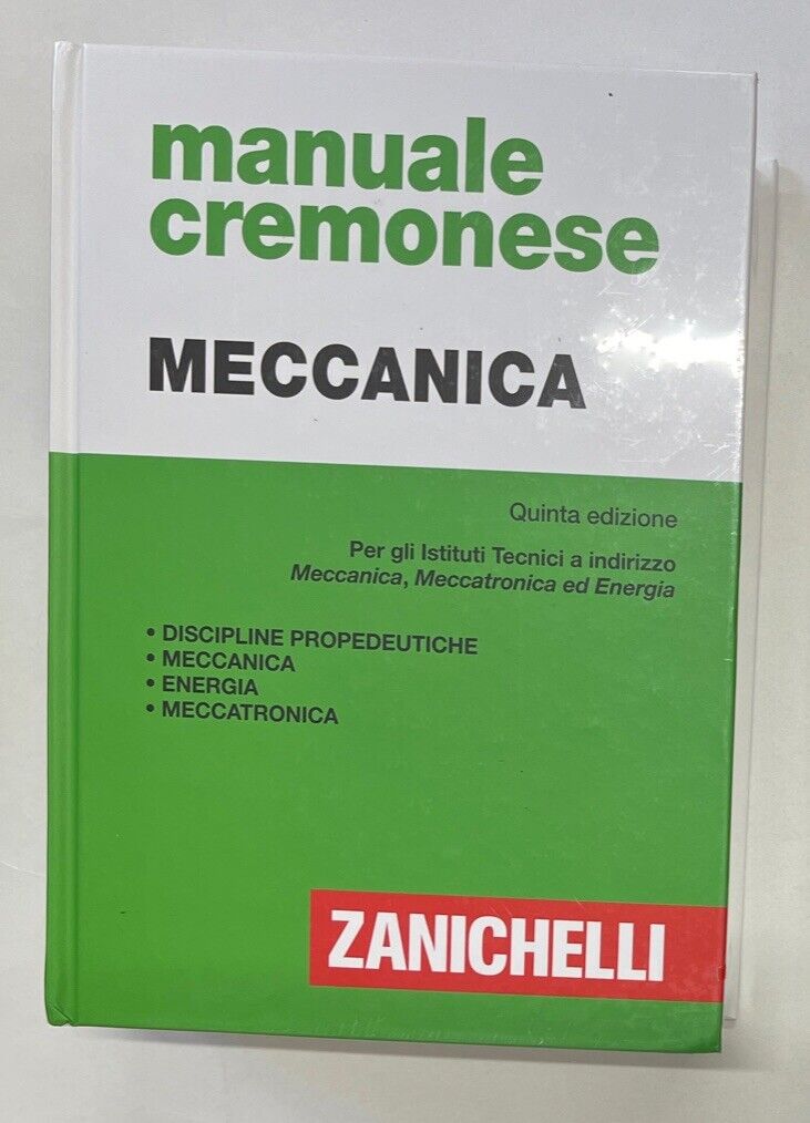 Manuale Cremonese Meccanica 5 Edizione Zanichelli 978808599667 Nuovo