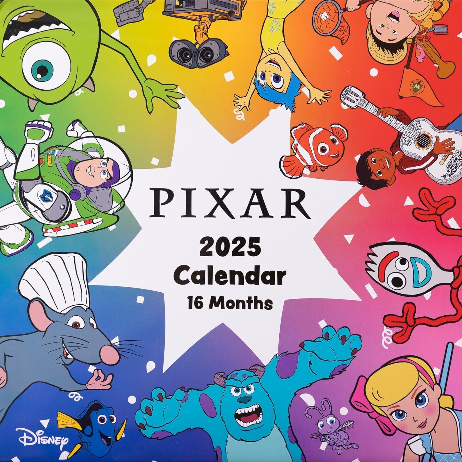 9781804231685 Disney pixar 2025 calendario 30 x 30 cm pyramid