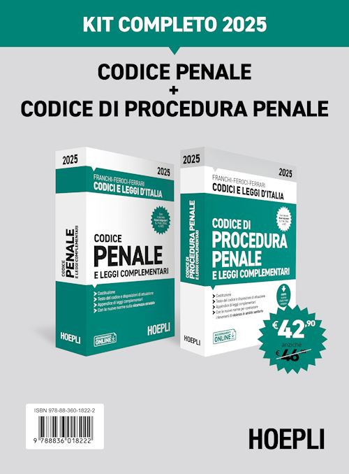 CODICE PENALE E CODICE DI PROCEDURA PENALE - KIT COMPLETO  - FRANCHI LUIGI,