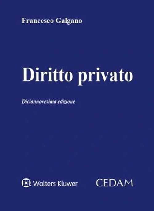 Libri Francesco Galgano - Diritto Privato