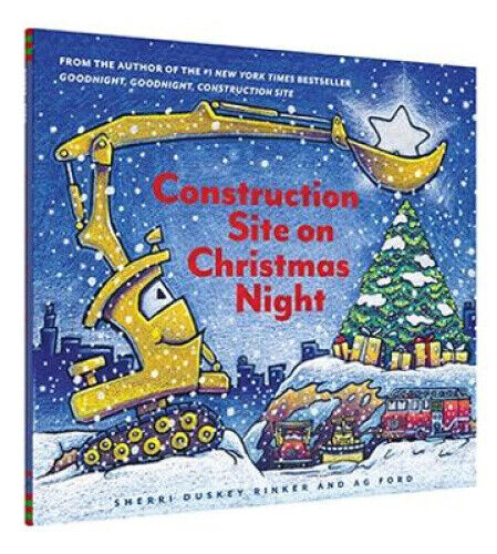 Construction Site on Christmas Night: (Christmas Book for Kids, Children's