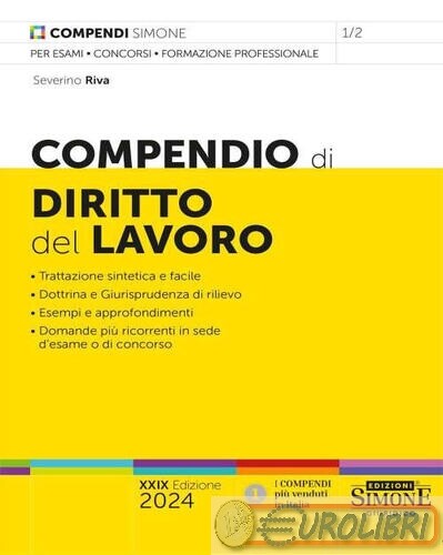9788891439512 Severino Riva Compendio di diritto del lavoro SIMONE VARIA