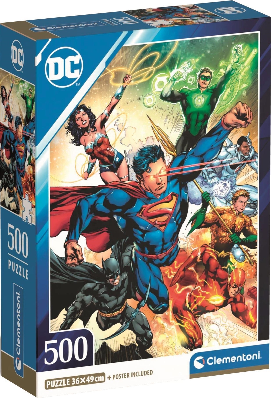 Clementoni Puzzle Adulti Dc Comics 500 Pezzi 500 Compact Pz Made In Italy -