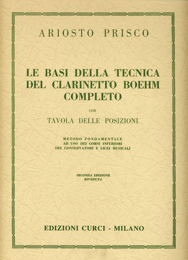 Le basi della tecnica del clarinetto Boehm completo - Ariosto Prisco