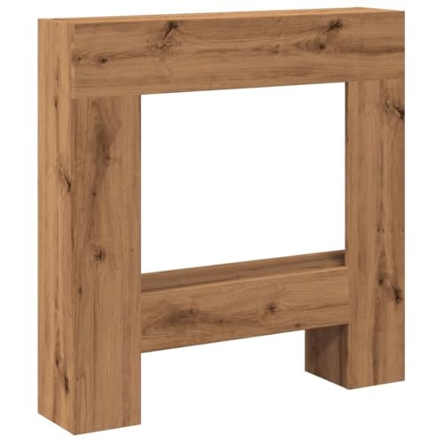 Vidaxl Cornice Per Camino Rovere Artigianale 81X18X82 Cm Truciolato, Cornice Per Caminetto, Struttura Per Camino, Decorazione Camino